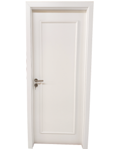 Porta branca laqueada com moldura 